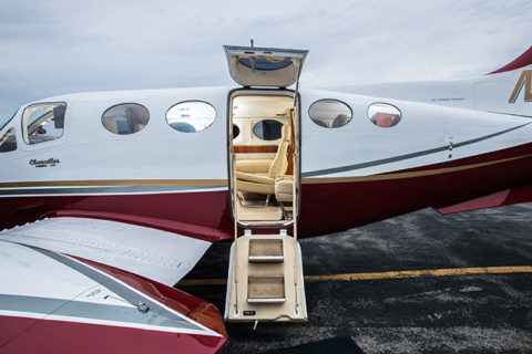 plane with door open
