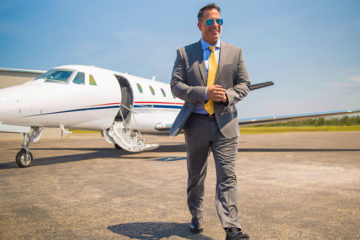 Executive on Plane