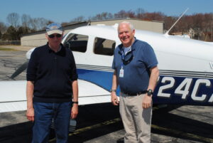 South Shore Flying Club directors Steve Rusconi, left, and Karl Swenson are avid pilots. PHOTO/Scott Smith