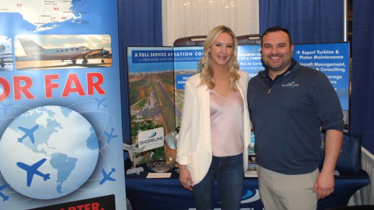 Sales and Acquisitions associate Erin Mulcahy and Operations and Charter Sales associate Peter Bukuras talk all things Shoreline at Plymouth Area Chamber of Commerce