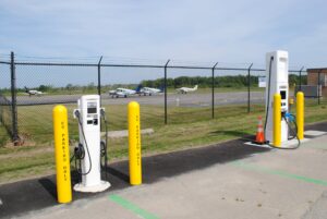Level 2 and 3 chargers are live at the Marshfield Municipal Airport parking lot.