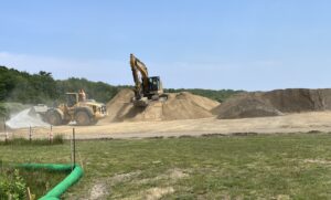 A ramp repave project is underway at Marshfield Municipal Airport.