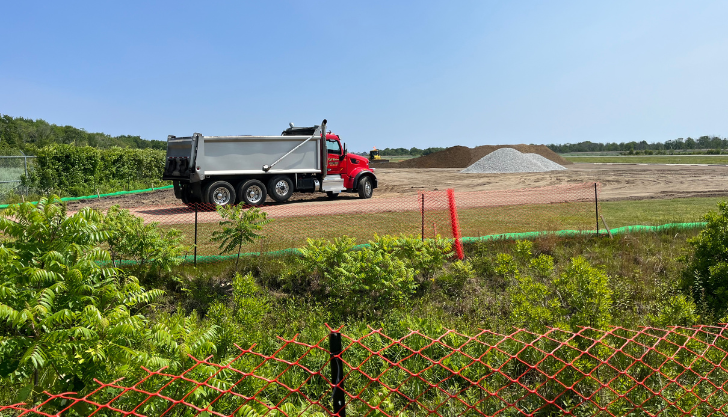 A ramp repave project is underway at Marshfield Municipal Airport.