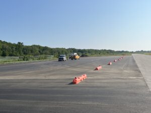 The east ramp looking along Taxiway Alpha eastward.