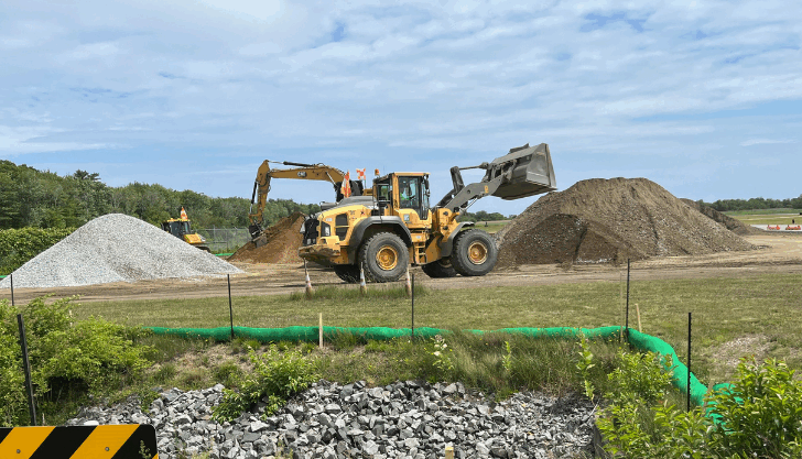 Preparing the east ramp