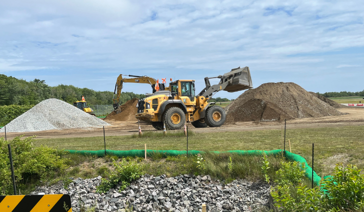 Preparing the east ramp