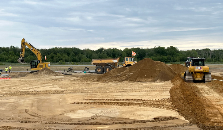 Heavy equipment at work at KGHG.