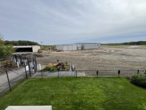 The view across the transforming ramp is quite a bit more open that it has been in recent weeks. 