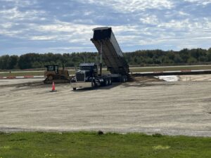 P-209 based material is added to the ramp. 