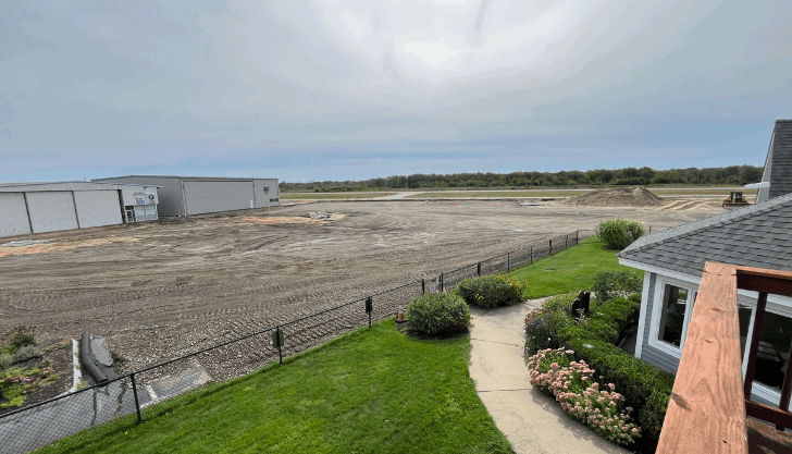 The view across the transforming ramp is quite a bit more open that it has been in recent weeks.