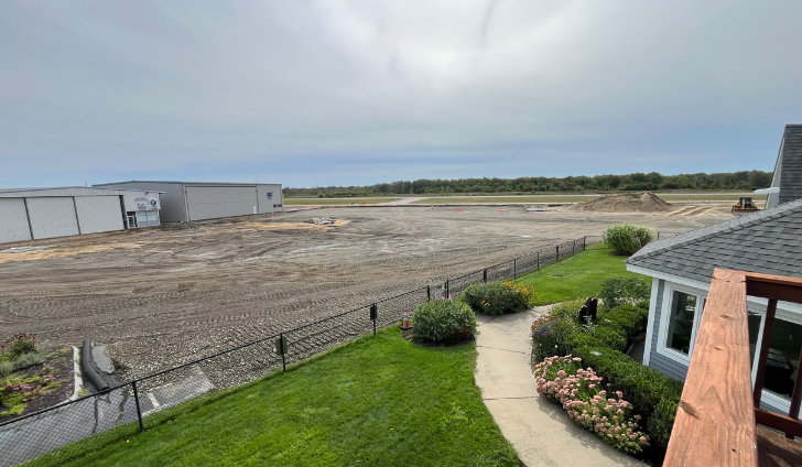 The view across the transforming ramp is quite a bit more open that it has been in recent weeks.