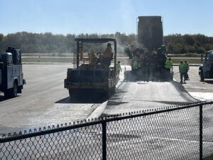 The last day of paving was Friday, Oct. 10. 