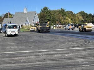 Paving the main ramp at Marshfield Airport is almost complete. 
