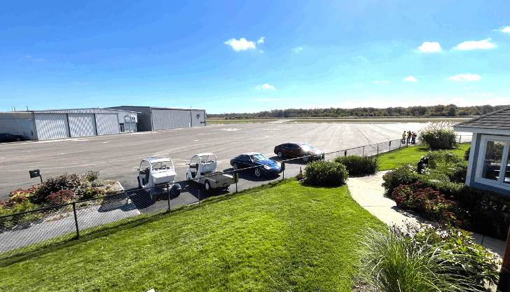 The KGHG main ramp has its first coat of asphalt.